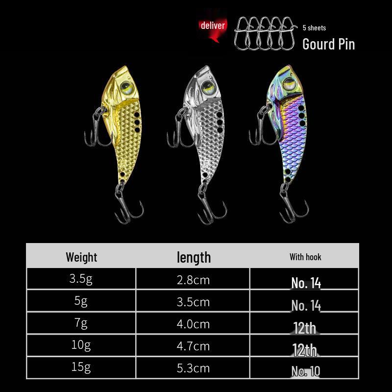 Thin Back Vibe Lure: Strong Hook Metal Jig for Long Cast Fishing - Ideal for Asp, Bass, Perch