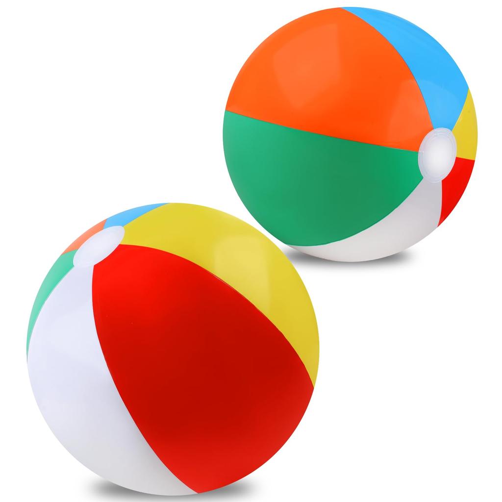 REGUICORP Beach Balls Perfect for Summer the Beach and Summer Parties (2-pack, 50.8cm Diameter) - Days, Beach, Pool, Volleyball, Sports, (Inflated