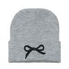 2025 autumn and winter new knitted hat children's trend versatile cold hat Korean version outdoor bow wool hat