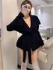 Women's European Chic Tie-Waist Cardigan Sweater - Stylish Autumn/Winter Fashion