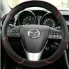 Černý PU Umělá Kůže Ručně Šitý Potah na Volant Auta Pro Staré Mazda 3 Mazda 5 Mazda 6 2003-2015