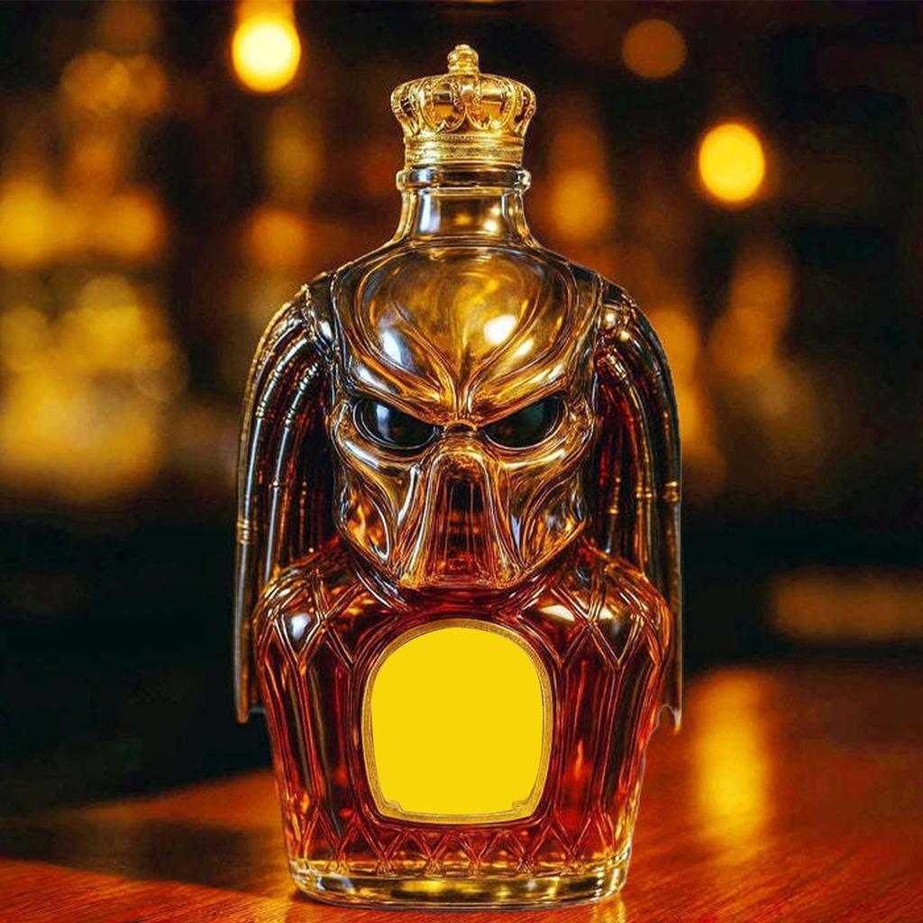 Liquor Decanters 300ml Decanters for Alcohol Airtight Lid 3D Design Empty Container for Wine Beverages Home Cellar Gathering