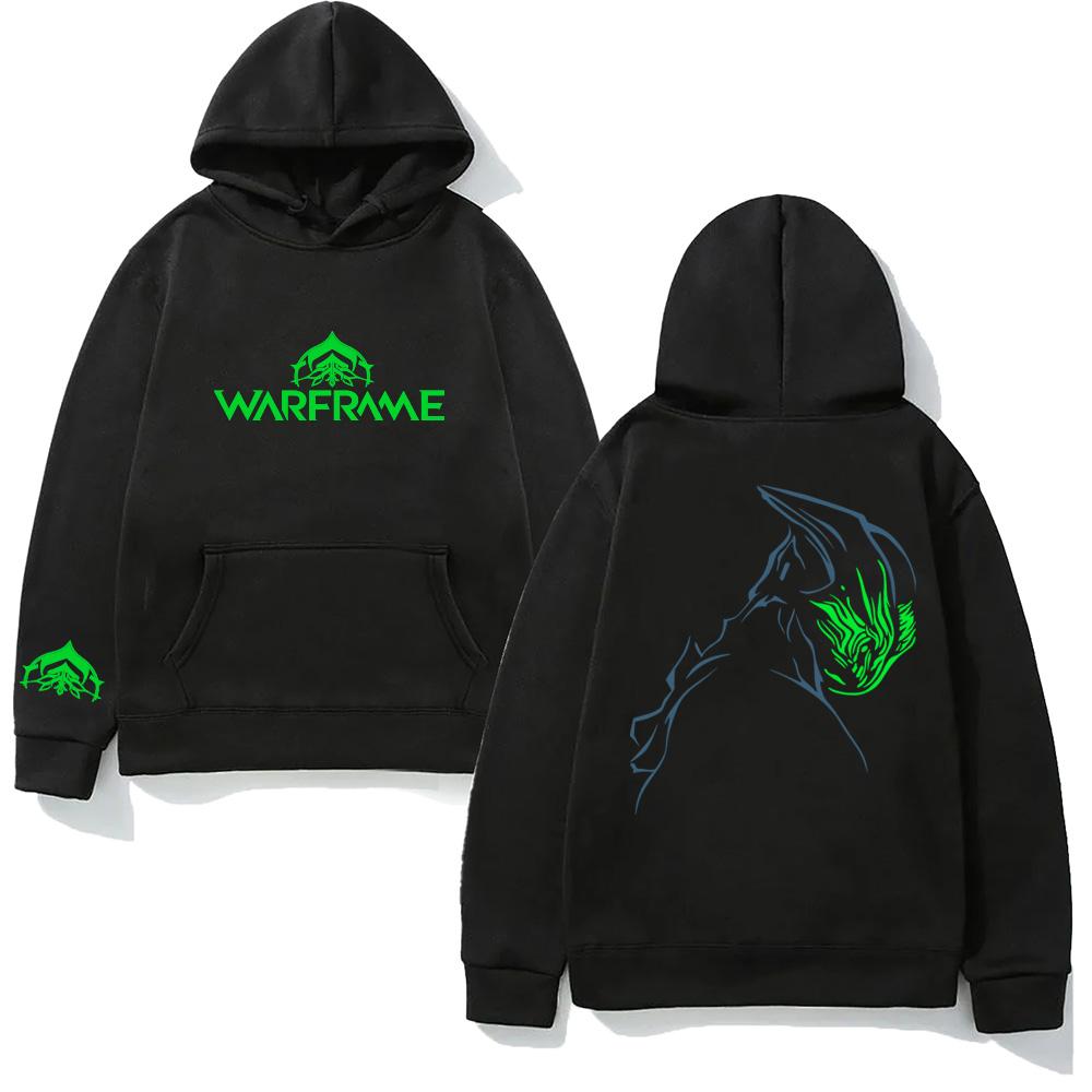 

Conquera 2025 Игровая Графическая Печать Толстовка Warframe Худи Высококачественная Одежда С Капюшоном Осень Зима Худи XS чёрный