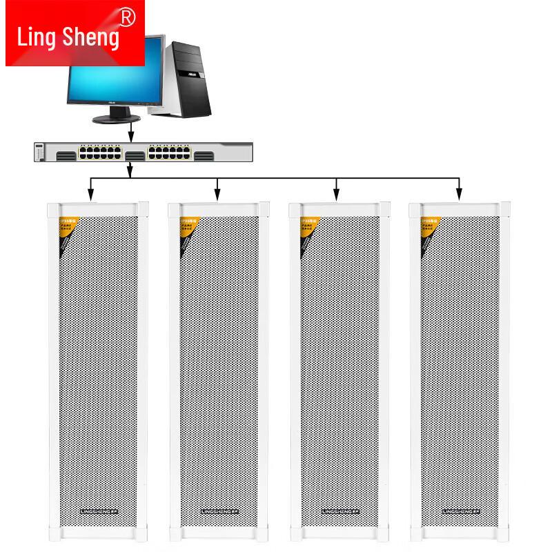 

LINGSHENG IP Network 4G PoE Waterproof PA Speaker CN plug (adapter included)