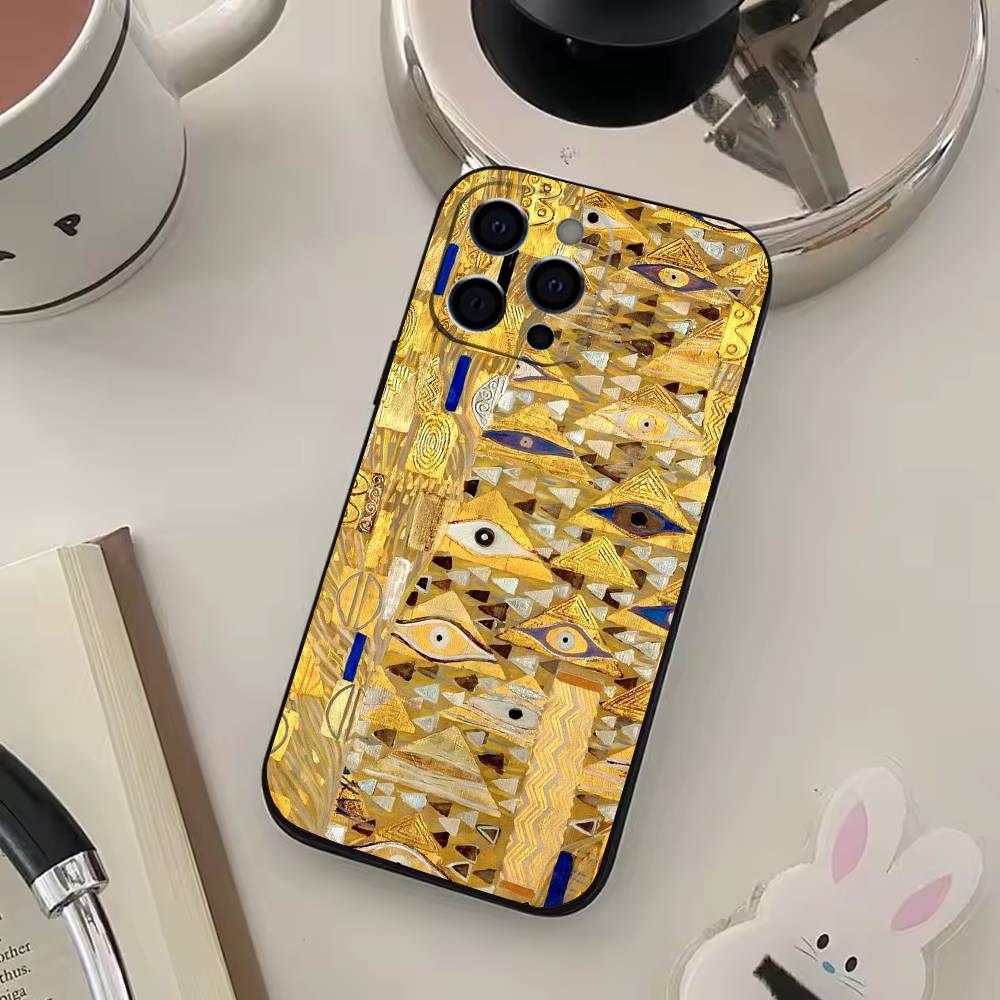 G-Gustav K-Klimt The Kiss Painting Phone Case Silicone Soft For IPhone 17 16 15 14 13 12 11 XS Plus Pro Max Plus