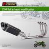 ZX4R/ZX4RR Stainless Steel Full Exhaust System: Front, Middle, and Rear Sections - Non-Destructive, Direct Installation