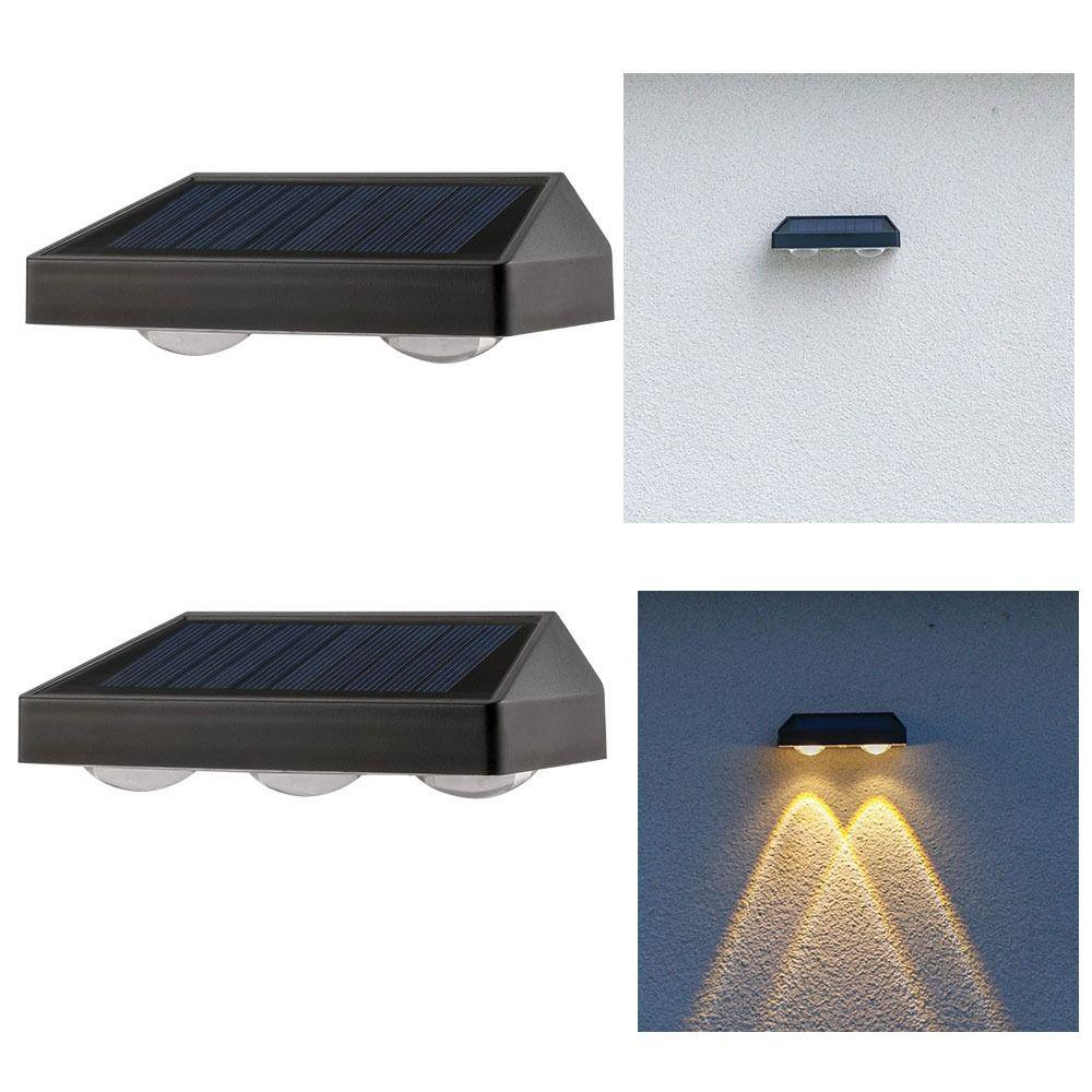 2LED Yard Atmosphere Wall Lights 3LED Solar Wall Lights Waterproof Solar Wall Lamps  Courtyard