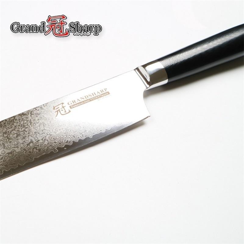 8.2 Inch Chef Knife VG10 Damascus Steel Vg10 Japanese Kitchen Knives G10 Handle