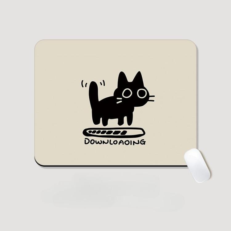 Cute Black Cat Small Mouse Pad Female Non-slip Cushion Office Entertainment Thickened Computer Desk Pad Wrist Pad