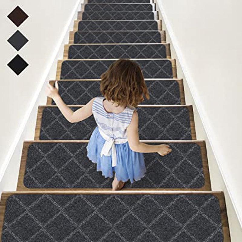 Embossed Non-Slip Self-Adhesive Stair Mats - Dirt-Resistant Floor Stickers