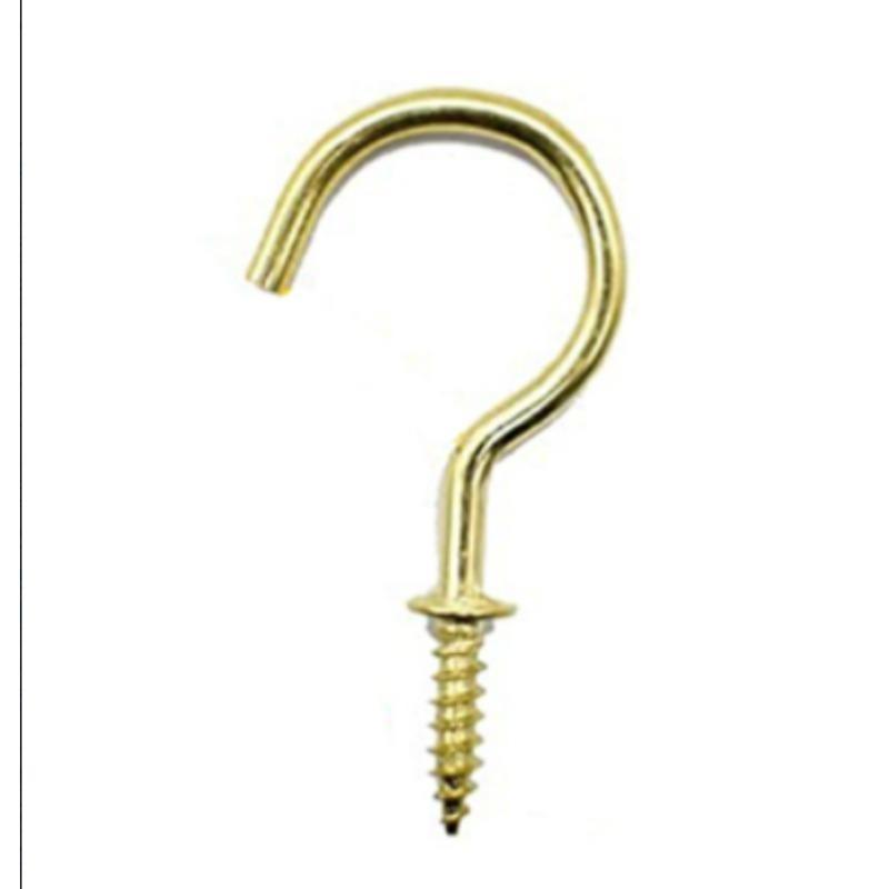 200Pcs Mini Screw-in Hooks Iron Hanger for Outdoor String Lights Ceiling Hanging Plants Mug Arts Decorations Cup Extend DIY Hook