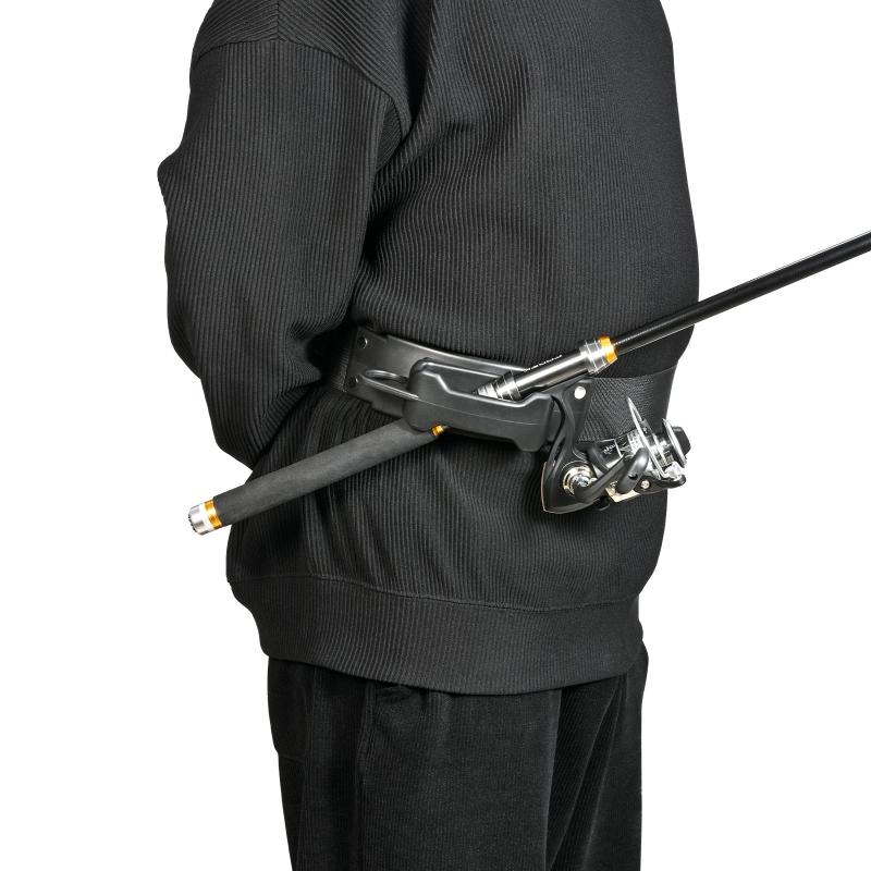 1Pc Fishing Belts Lure Rod Waist Support Holder Fishing Rod Rack Black Temporary Insertion Outdoor Fishing Tackle Supplies