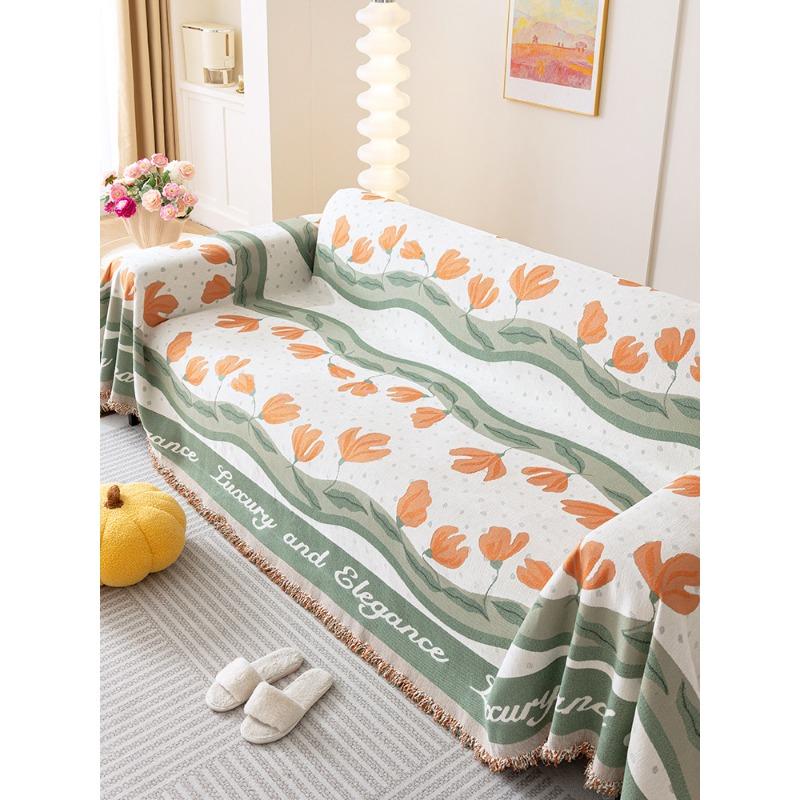 Chenille Sofabezug Stoff Vier Jahreszeiten Universalbezug Abdeckung All-Inclusive Universal Rückenlehnenhandtuch Rutschfeste Kissen Decke