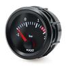 52mm Car Gauge White Backlight Pointer Boost Meter -1~2Bar Turbo Boost Gauge with T Tube PVC Hose for 12V Gasoline Vehicle