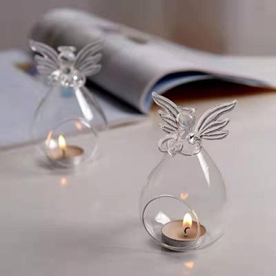 Engel Glas Teelicht Kerzenhalter Home Party Decor Kerzenständer Lagerung Inhaber