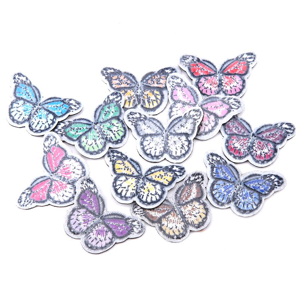 12pcs Set Embroidered Fabric Patches Sewing Bag Clothes Applique Craft DIY Decoration