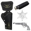 Western Cowboy Costume Accessory Set Sheriff Hat Bandana Holster Belt Badge Gun Halloween Cosplay Props