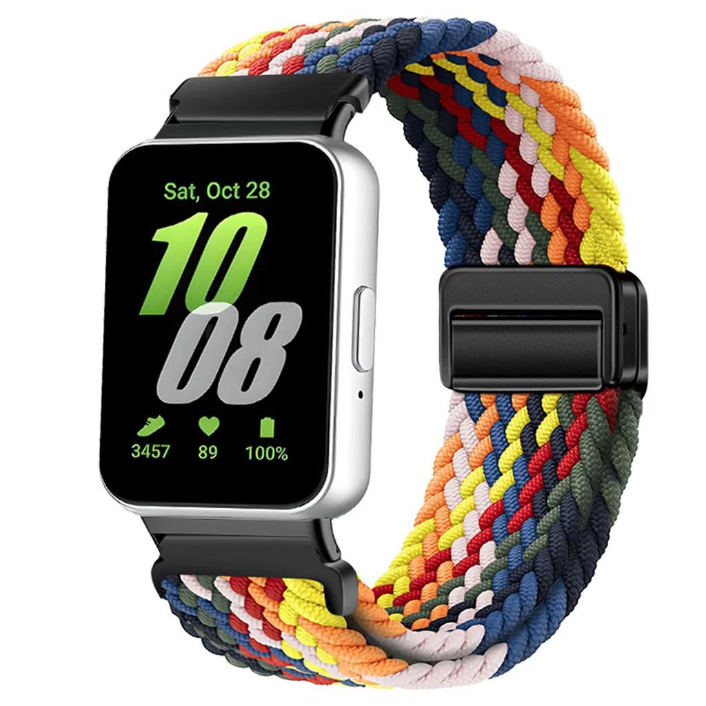 Magnetic Sport for Samsung Galaxy Fit 3 Watch Braided Strap Watchband for Samsung Galaxy Fit 3 Band Accessories Replacement