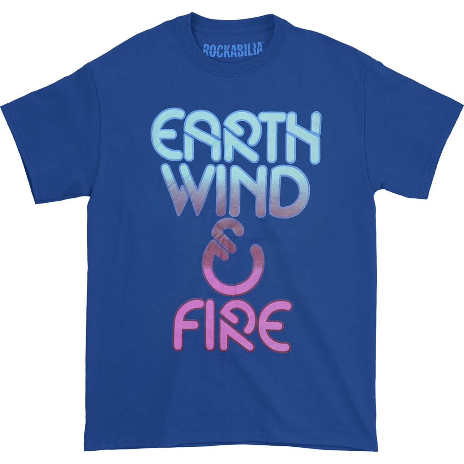 Men s Earth Wind & Fire T-shirt Small Blue 3XL