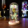 New Eternal Flower Glass Cover Gold Rose Valentine's Day Christmas Gift Night Light Ornament Gift