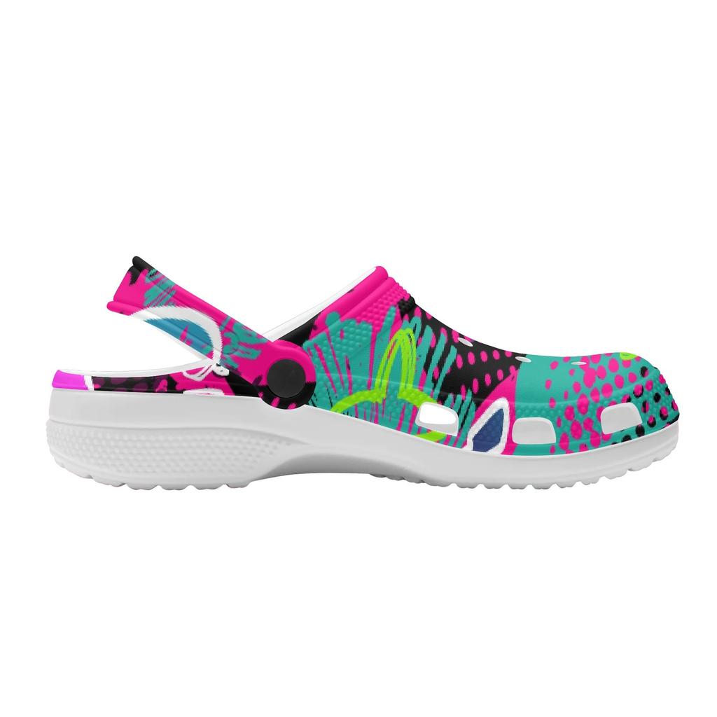 Printed EVA Garden Shoes for Women Men Lightweight Breathable Slip On Clogs Beach Pool Home Bathroom Sandals Soft Summer Wear