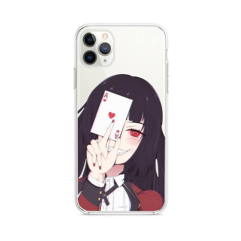 Anime Kakegurui Jabami Yumeko Phone Case Clear for Iphone 12 Pro Max Mini 11 Pro XS MAX 8 7 6 6S Plus X 5S SE 2020 XR Cover