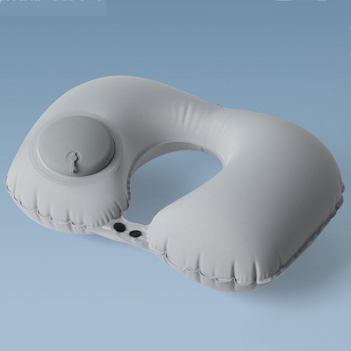 Inflatable Travel Neck Pillow for Airplane Train Car Washable Pillowcase U Shaped Office Napping Pillow,Home Head Neck and Lumbar Support