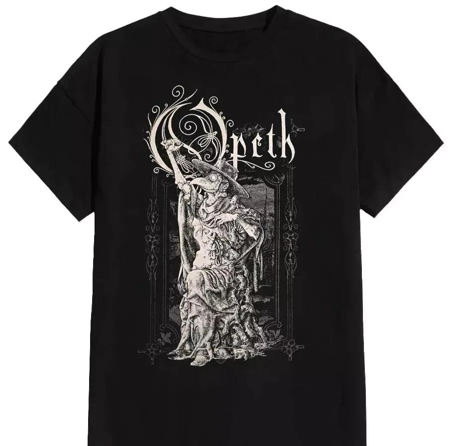 Vintage Opeth Band T-shirt, Heavy Cotton Black T-shirt Reprint