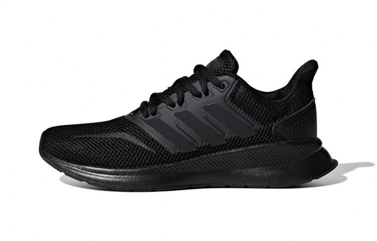 

Adidas Neo Runfalcon 1.0 K Slip Resistant Low top Kids Running Shoes Pure Black Kids F36549 31.5