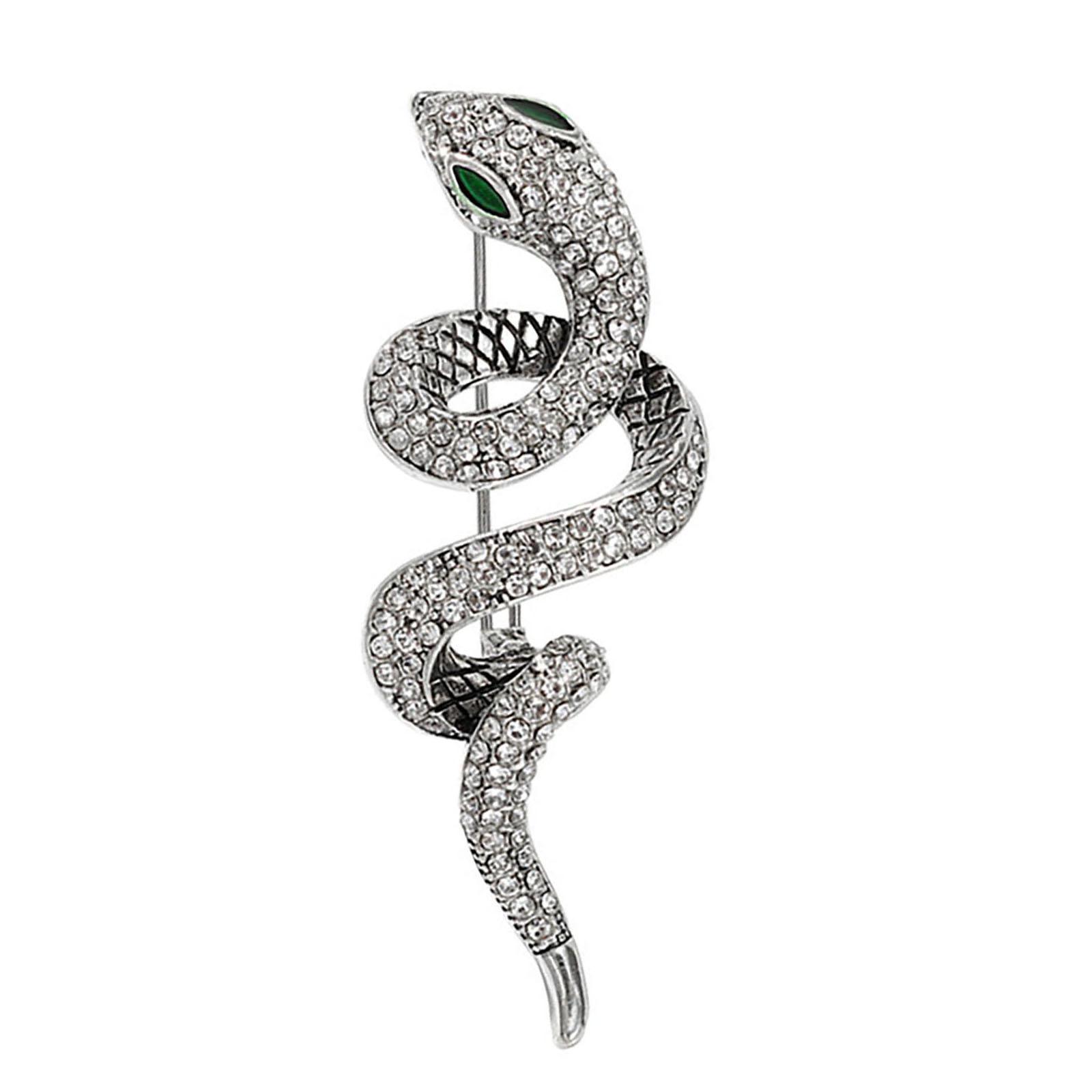 

Trendy Snake Brooch Pins Jewelry Exquisite Snake Brooch Jewelry With Rhinestones Detail For Women And Men Apparel F