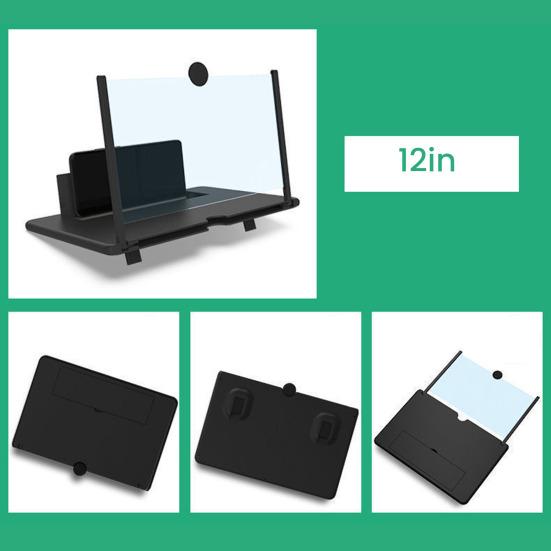 10/12-Inch Screen Magnifier for Cell Phone Foldable Phone Screen Amplifier Adjustable Height Screen Enlarger for All Smartphones