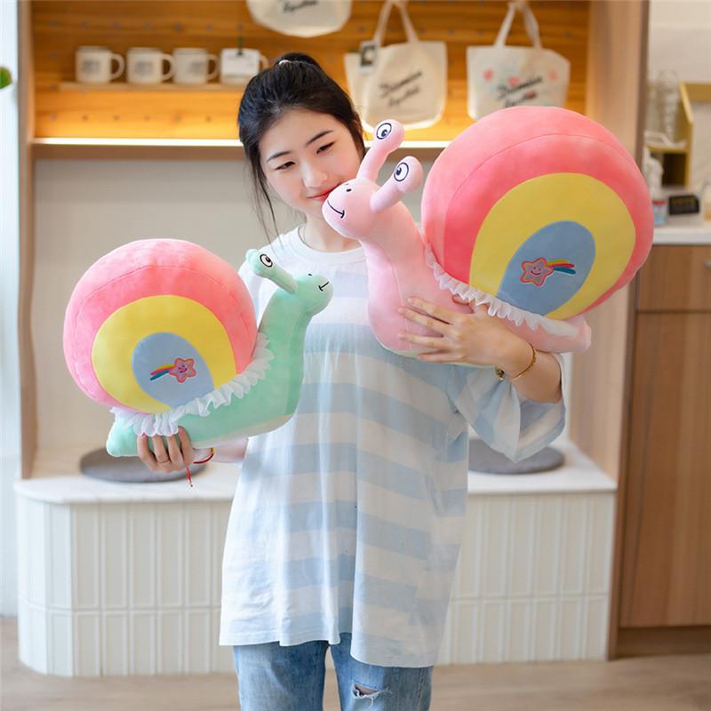 Adorable Snail Color Plushie Toy Cartoon Doll Girl Kid Companion Birthday Gift