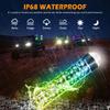 2PCS 1FT RGB LED Antennas With Warning Lights Antenna Led Bar Spiral Sequential Whip Light Off-road And UTV Accessories