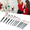 14Pcs Makeup Brush Set Dark Green Beginner Cosmetic Powder Blusher Eyeshadow Blending Tool