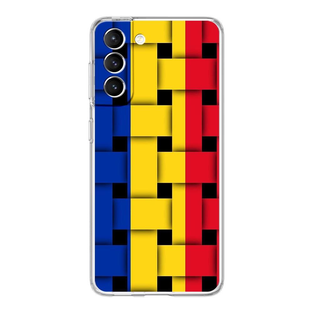 Phone Case For Samsung Galaxy S25 Edge S24 S23 FE S22 Ultra S20 S21 5G S10 Plus S10E Soft Clear Cover Romania Flag