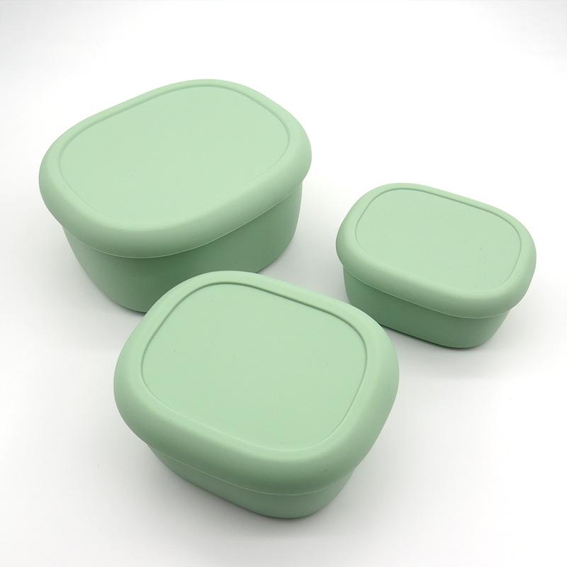 Food-Grade Silicone Microwaveable Bento Box - High-Temperature Resistant & Fresh-Keeping