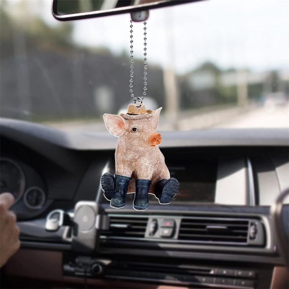 Animal Car Whimsical Hanging Pendant Delightful Acrylic Decor For Auto And Home