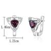 Luxuriöses Set mit Ohrringen und Ringen für Damen, 925er Sterlingsilber, natürlicher Rhodolith-Edelstein, Modeschmuck, Geschenk zur Geburtstagsfeier