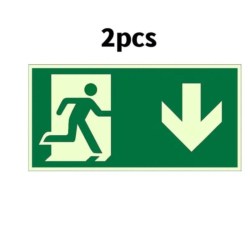 15cmX30cm Luminous Sign Self-Adhesive Glow In Dark Sticker For Exit Sign Wall Safety Stage Night Vision Home Decoration