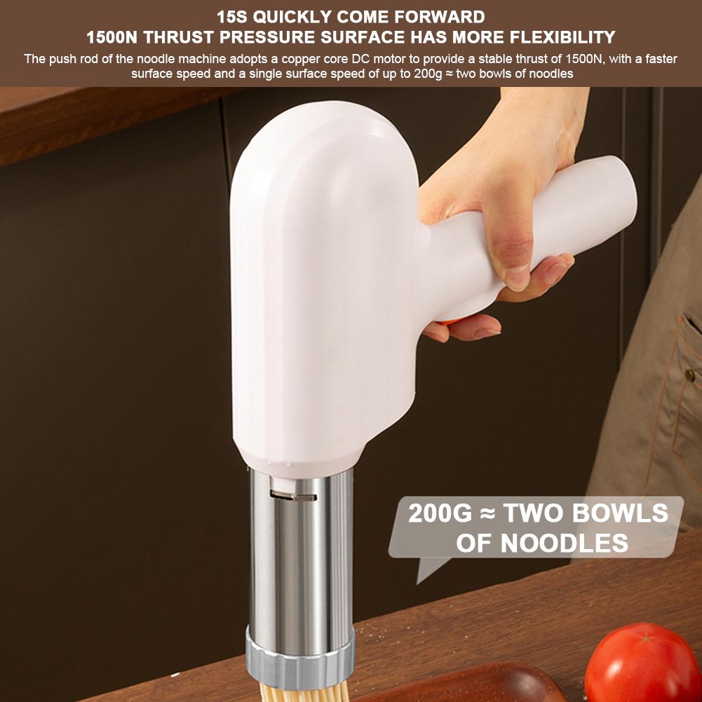 Handheld Auto Noodle Maker with Moulds and Scraper Handheld Electric Pasta Maker Automatic Dough Press Machine Kitchen Supplies