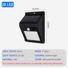 Outdoor PIR Motion Sensors Waterproof Light Modern LED Solar Wall Lamp Courtyard Decoration Lights porch Garden Fence Path Light