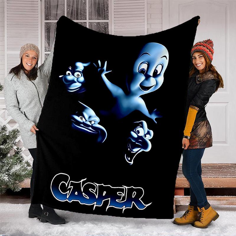 1pc Casper2 Theme Blanket - Digital Print, Polyester, Cozy for All Seasons, Perfect for Outdoor, and Travel