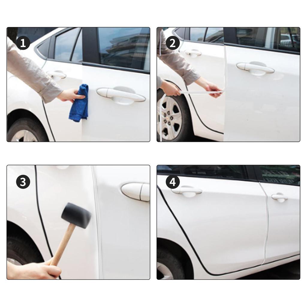 Car Door Molding, Car Door Edge Protector, Length 5m, U-shaped
