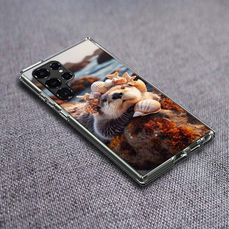 Otters, Wild Animals Phone Case For Samsung Galaxy S24 S23 S21 S20 FE S22 S26 Ultra S25 Edge S10 Plus Cover Clear TPU Capa Shell
