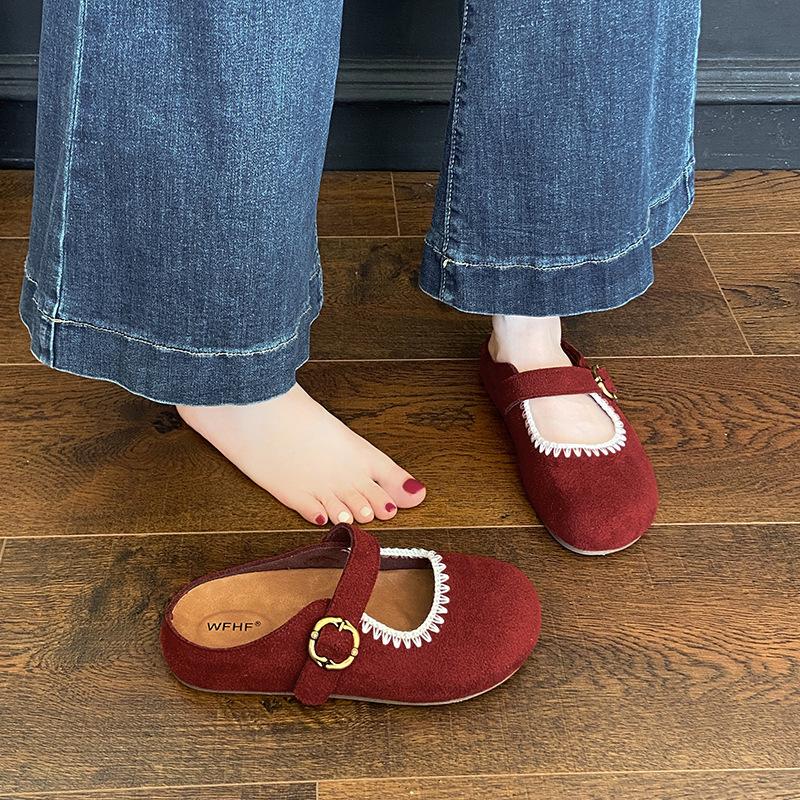 

Французская сумка голова полутапочки женская верхняя одежда 2025 лето новая красивая с юбкой крутые тапочки модная универсальная обувь 40 бордовый