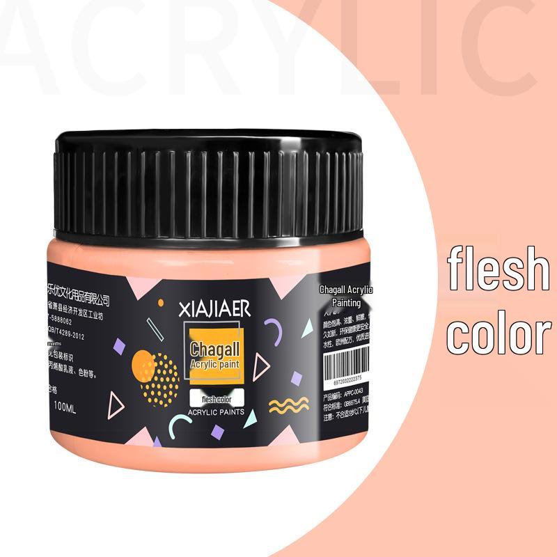 Acrylic Paint 100ml for Hand-painted Art: Wall, Graffiti, Stone, T-shirt - 38 Vibrant Colors