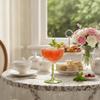 French Style Flower Shape Goblet Crystal Ice Cream Cup Petal Shaped Wine Glasses  Collectibles