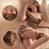 Sexy Lingerie Erotic Suspender Skirt Cat Cosplay Uniform Passion Temptation Classic Cute Bandage Leopard Print Miniskirt Hot Girl Outfit