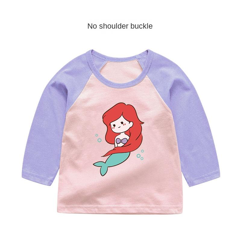 Baby Girl Autumn Long-sleeved T-shirt Baby Cotton Bottoming Shirt Girls Spring and Autumn Tops Small Children Fashionable Autumn Clothes