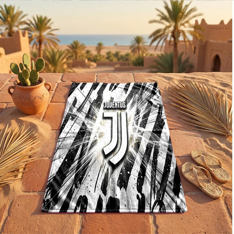 Asciugamano da Spiaggia in Microfibra con Stampa Juventus FC Asciugatura Rapida Assorbente Grande Asciugamano per Spiaggia Nuoto Viaggio